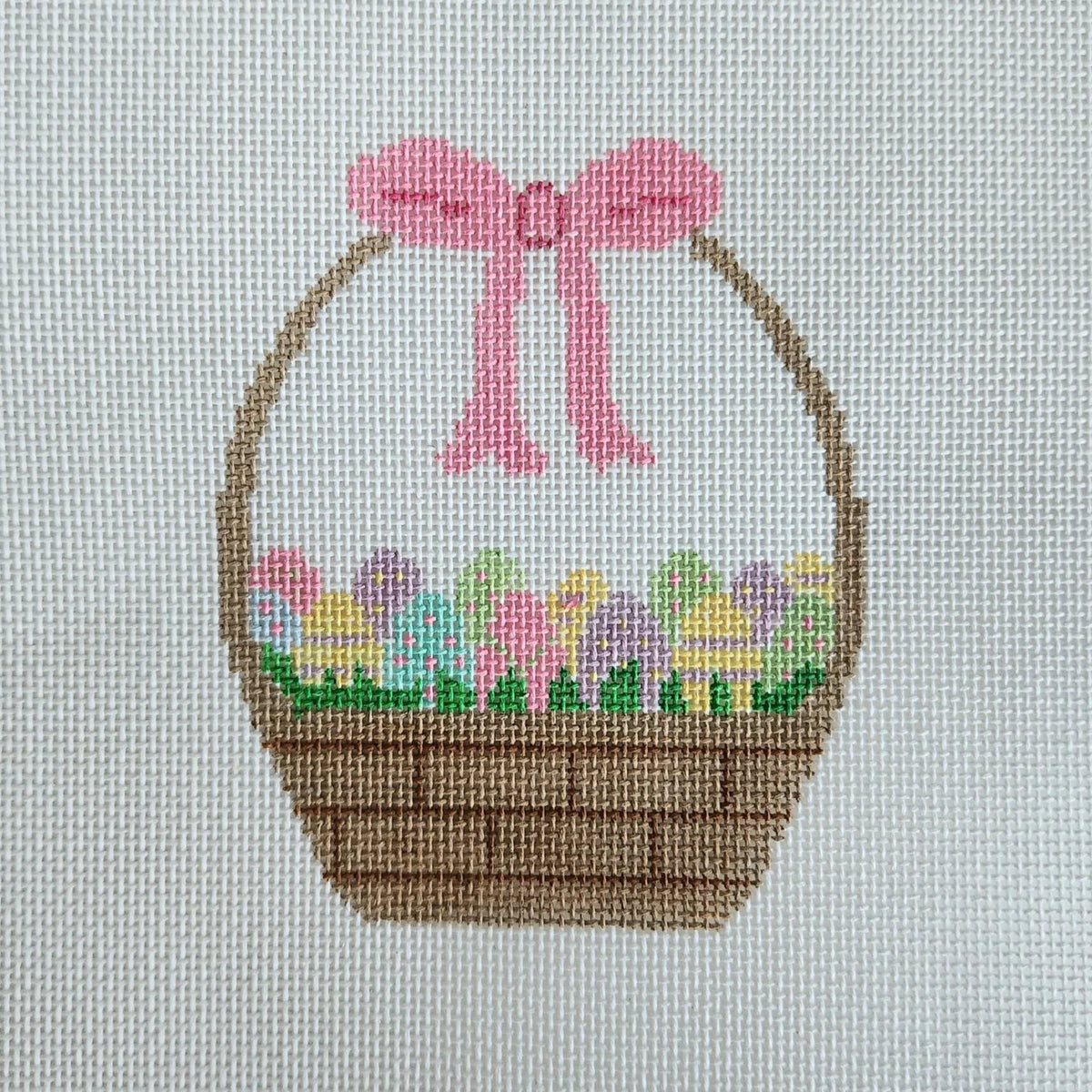 Silver Stitch Needlepoint Easter Basket Needlepoint Canvas