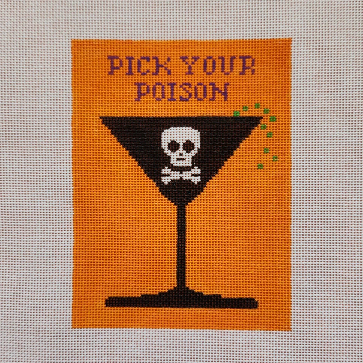 Silver Stitch Needlepoint Pick Your Poison Needlepoint Canvas