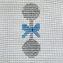 Silver Stitch Needlepoint Silver Rattle Needlepoint Canvas - Blue