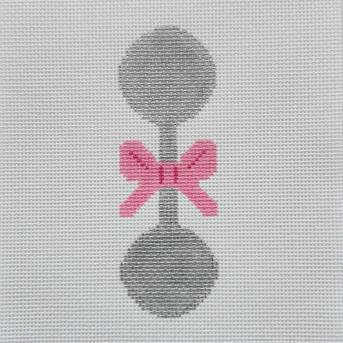 Silver Stitch Needlepoint Silver Rattle Needlepoint Canvas - Pink