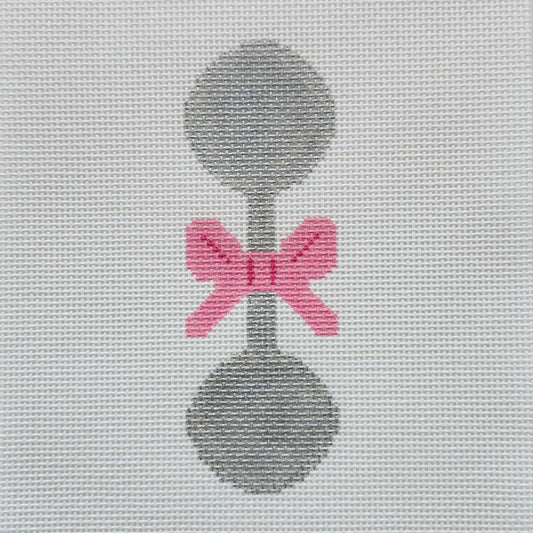 Silver Stitch Needlepoint Silver Rattle Needlepoint Canvas - Pink