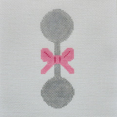 Silver Stitch Needlepoint Silver Rattle Needlepoint Canvas - Pink