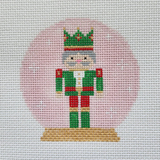 Silver Stitch Needlepoint Snow Globes Needlepoint Canvas - Nutcracker