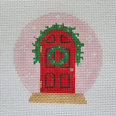 Silver Stitch Needlepoint Snow Globes Needlepoint Canvas - Red Door