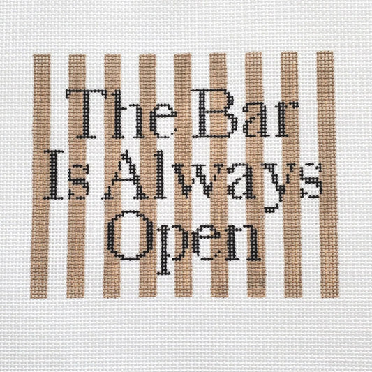 Silver Stitch Needlepoint The Bar Is Always Open Needlepoint Canvas