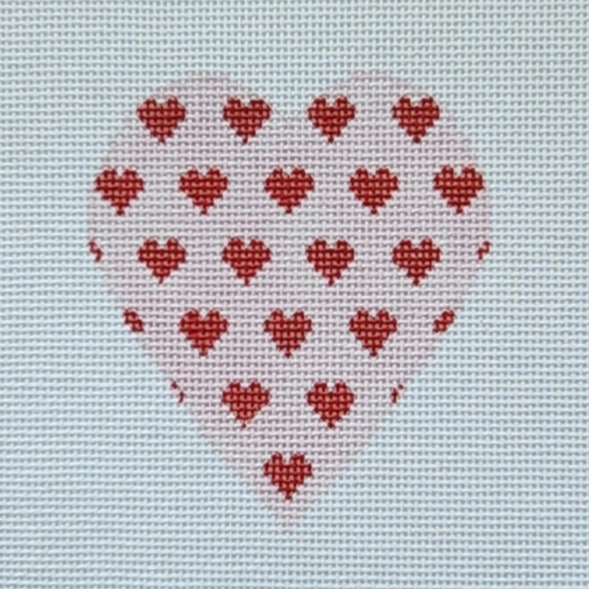 Silver Stitch Needlepoint Valentine Mini Hearts Needlepoint Canvas