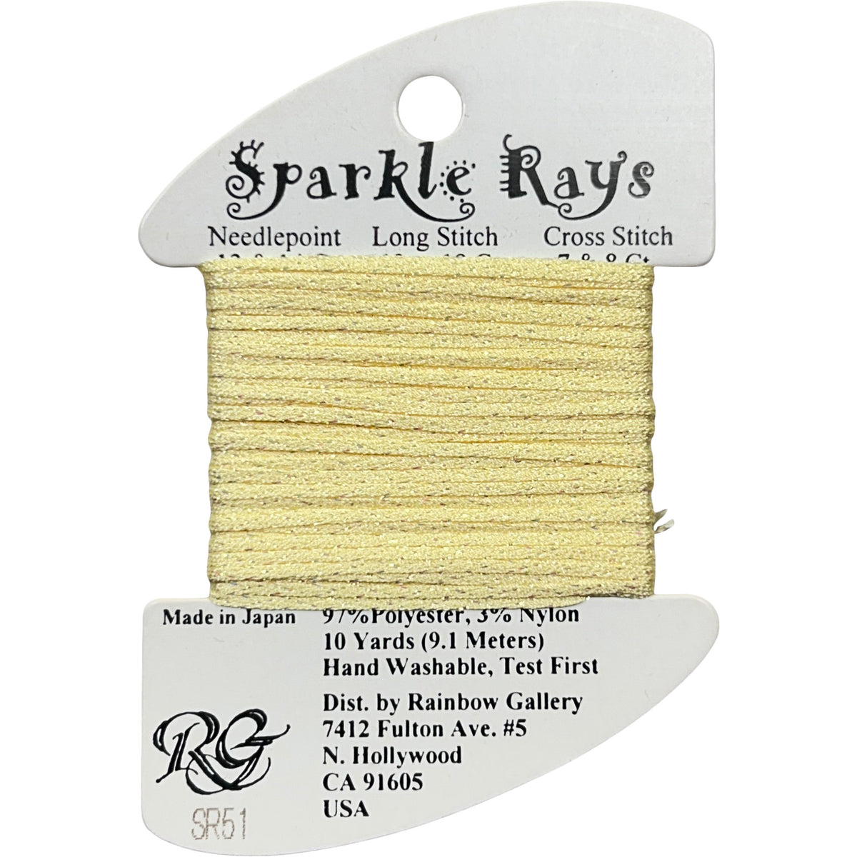 Rainbow Gallery Sparkle Rays - 51 Light Yellow