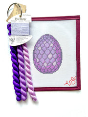 Spellbound Stitchery Amethyst Dragon Egg Needlepoint Canvas