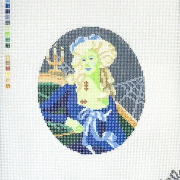 Spellbound Stitchery Bride of Frankenstein the XIV Needlepoint Canvas