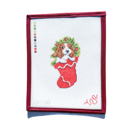Spellbound Stitchery Cavalier in a Stocking Needlepoint Canvas