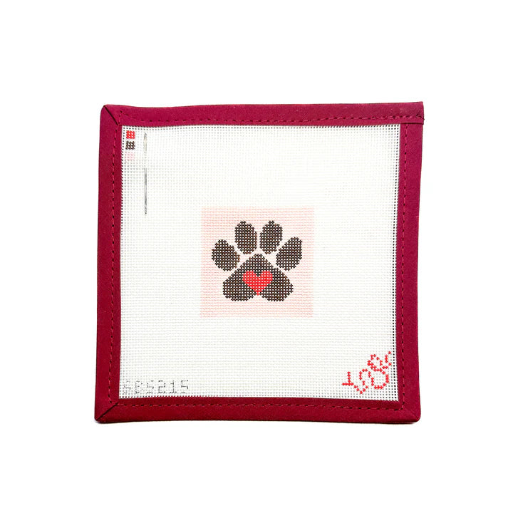 Spellbound Stitchery Paw Prints of Love Needlepoint Canvas