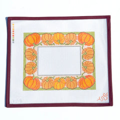 Spellbound Stitchery Pumpkin Frame Needlepoint Canvas