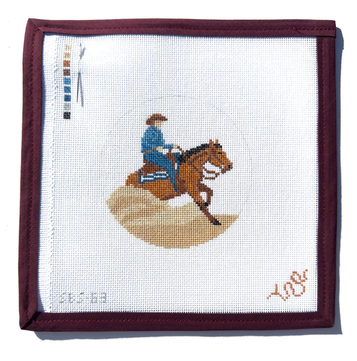 Spellbound Stitchery Reining Needlepoint Canvas