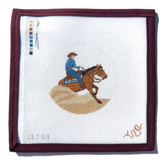 Spellbound Stitchery Reining Needlepoint Canvas