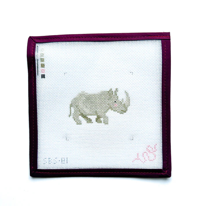 Spellbound Stitchery Rhino Needlepoint Canvas
