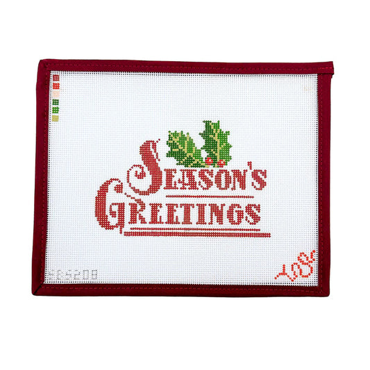 Spellbound Stitchery Seasons Greetings Needlepoint Canvas