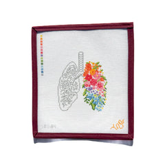 Spellbound Stitchery Small Floral Lungs Needlepoint Canvas