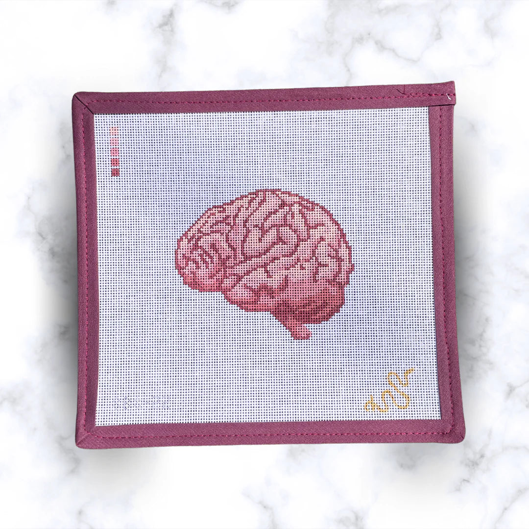 Spellbound Stitchery Anatomical Brain Needlepoint Canvas