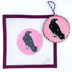 Spellbound Stitchery Celestial Raven Needlepoint Canvas