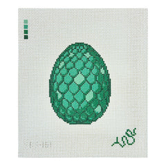 Spellbound Stitchery Jade Dragon Egg Needlepoint Canvas