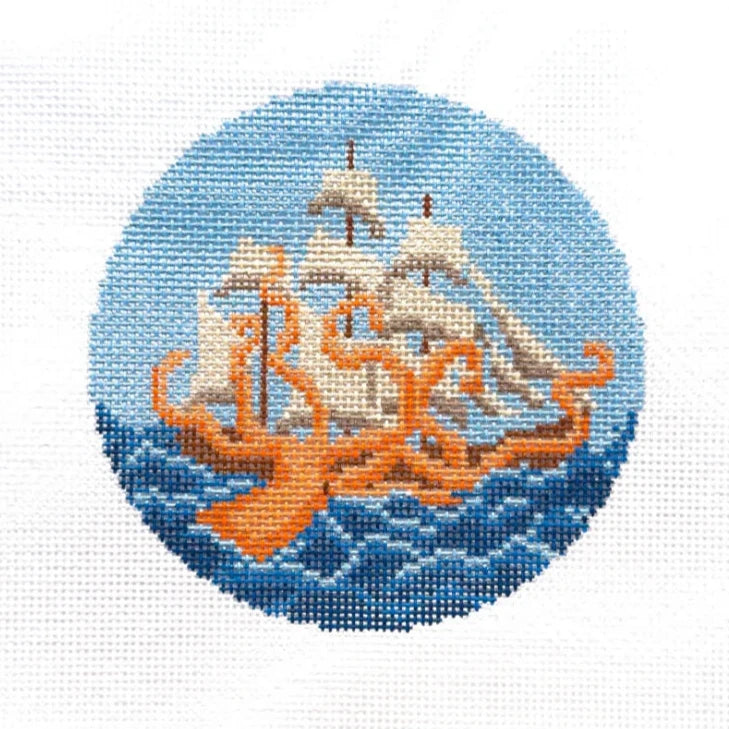 Spellbound Stitchery Kraken Needlepoint Canvas