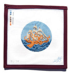 Spellbound Stitchery Kraken Needlepoint Canvas