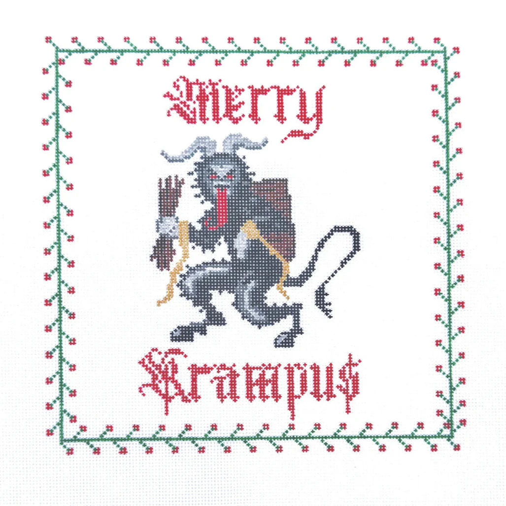 Spellbound Stitchery Merry Krampus Needlepoint Canvas