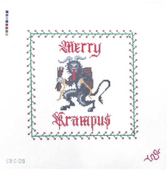 Spellbound Stitchery Merry Krampus Needlepoint Canvas