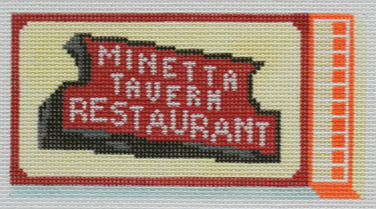 Spruce St Studio Minetta Tavern Matchbox Needlepoint Canvas