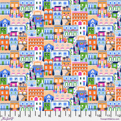 Finishing: Stacy Peterson La Dolce Vita Amalfi Coast Cotton Fabric - Multi