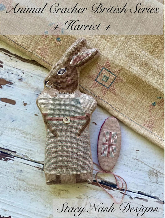 Stacy Nash Designs Animal Crackers British Series Harriet Cross Stitch Pattern