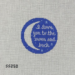 Stitch Style I Love You To The Moon Needlepoint Canvas