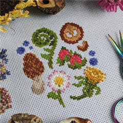StitchSprout Spring Forage Sampler Cross Stitch Pattern