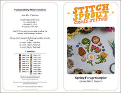 StitchSprout Spring Forage Sampler Cross Stitch Pattern