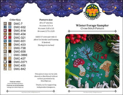 StitchSprout Winter Forage Sampler Cross Stitch Pattern