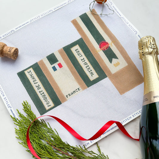 Stitch Style Alli Eagan Designs 3D Champagne Box Needlepoint Canvas