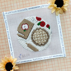 Stitch Style Apple Pie Baking Needlepoint Canvas