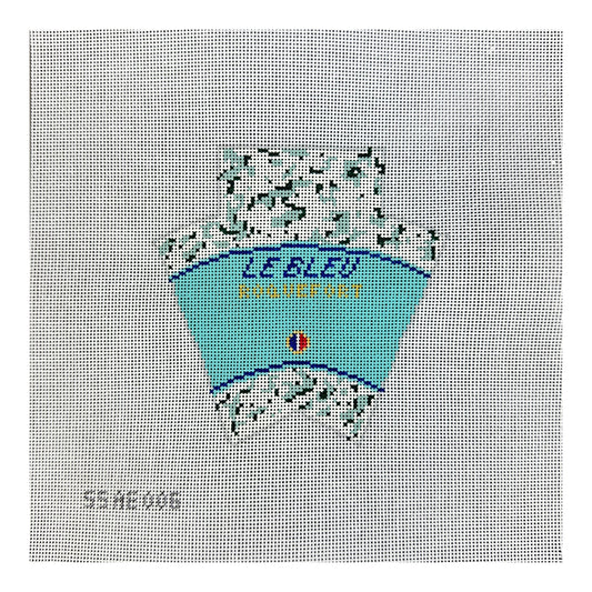 Stitch Style Alli Eagan Designs 3D Wedge of Blue Cheese Needlepoint Canvas