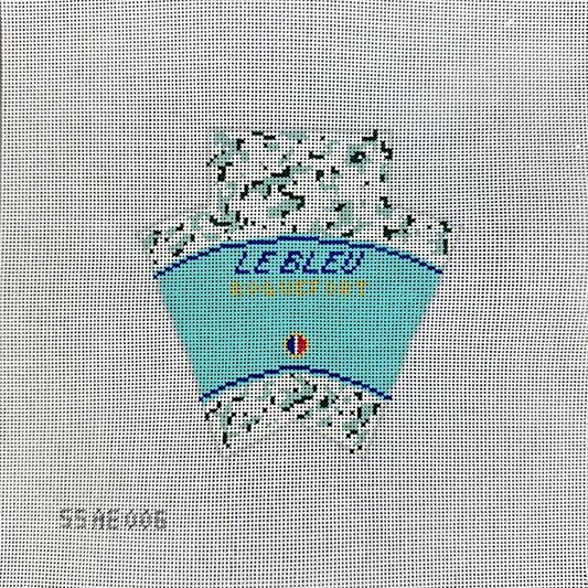 Stitch Style 3D Wedge of Blue Cheese Needlepoint Canvas