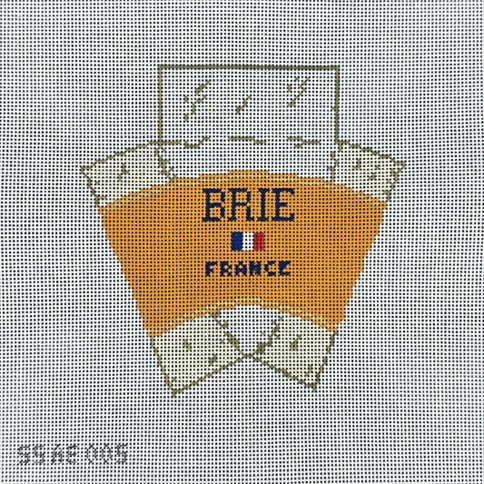 Stitch Style 3D Wedge of Brie Cheese Needlepoint Canvas