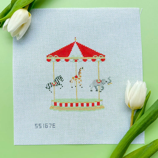 Stitch Style Needlepoint Carousel Series: Circus Needlepoint Canvas