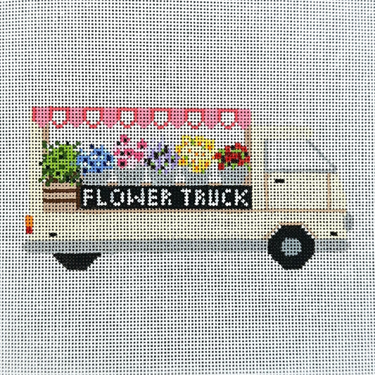 Stitch Style Flower Truck Needlepoint Canvas