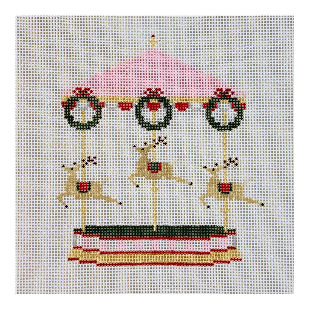 Stitch Style Needlepoint Carousel Series: Reindeer Needlepoint Canvas