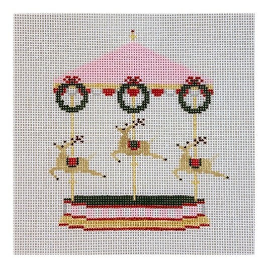 Stitch Style Needlepoint Carousel Series: Reindeer Needlepoint Canvas