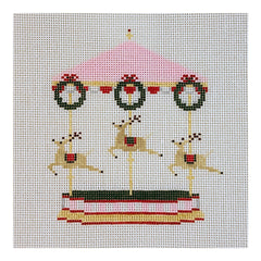 Stitch Style Needlepoint Carousel Series: Reindeer Needlepoint Canvas