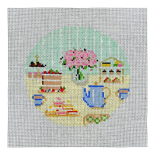 Stitch Style Tea for Two Needlepoint Canvas