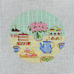 Stitch Style Tea for Two Needlepoint Canvas