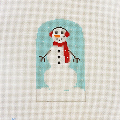 Stitch Style Winter Village Snowman Needlepoint Canvas