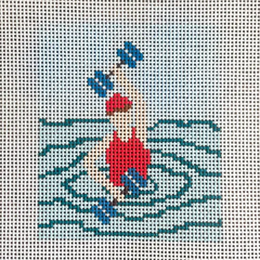 Stitching with Stacey Water Aerobics Needlepoint Canvas