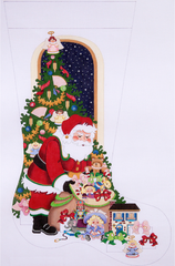 Strictly Christmas Santa with Bag of Toys Stocking Needlepoint Canvas